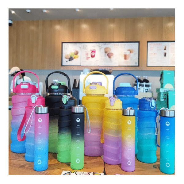 3 Pack Sports Motivational Workout Plastic Water Bottle