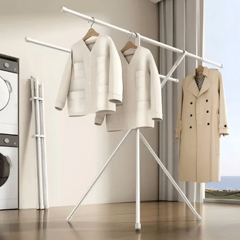 Foldable X-Shaped Indoor Clothes Drying Rack