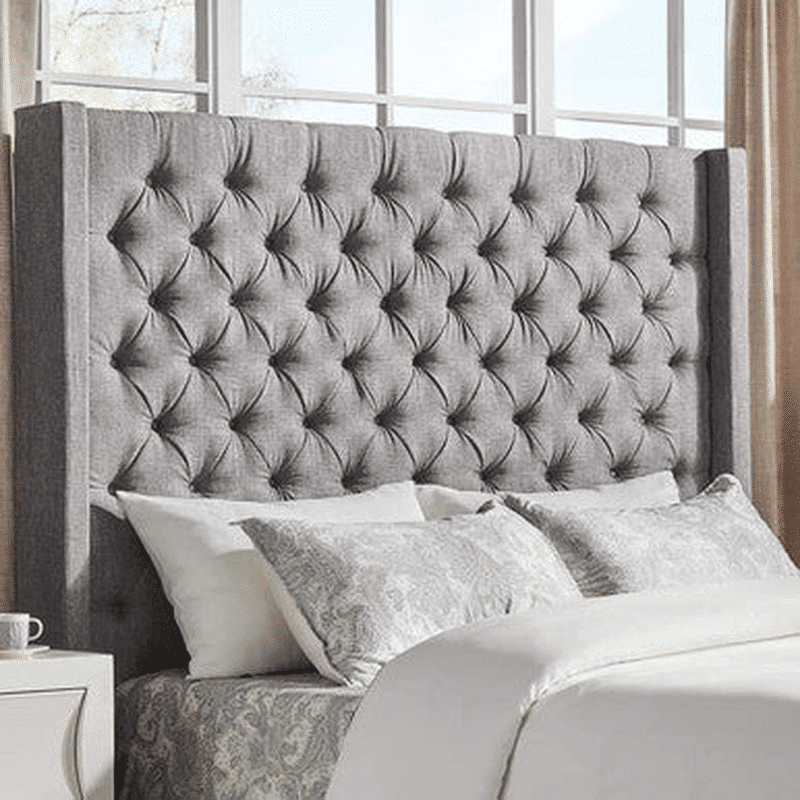 Emma Modern Bedroom Suede Headboard