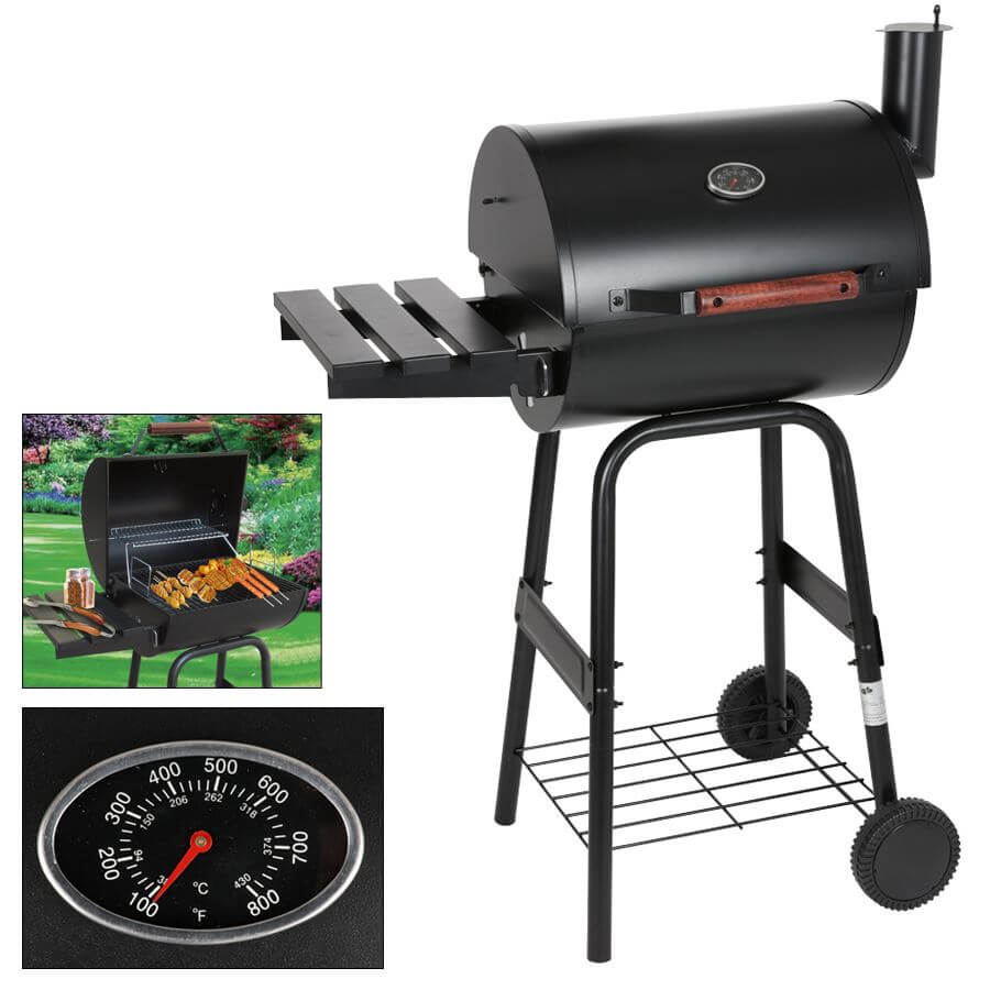 BBQ Grill Barrel with ThermoLock and Massive Chimney