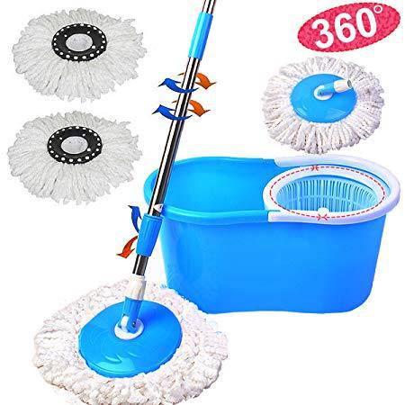 Rotating 360 Spin Mop And Plastic Bucket Set