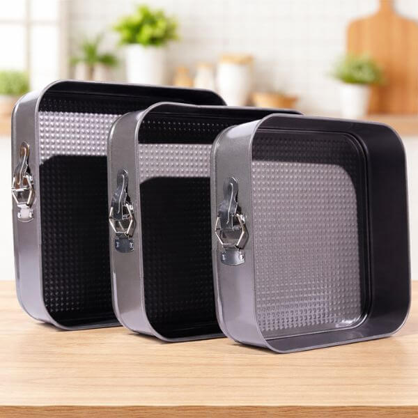 3-Piece Non-Stick Springform Baking Pan Set