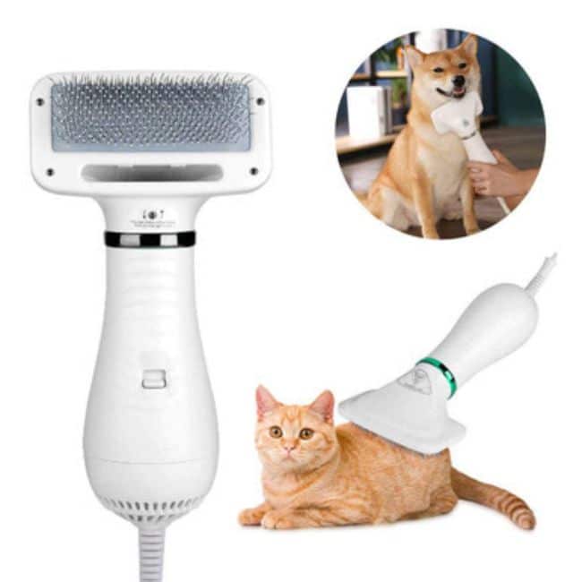 2 in 1 Pet Grooming Hair Dryer and Slicker Brush