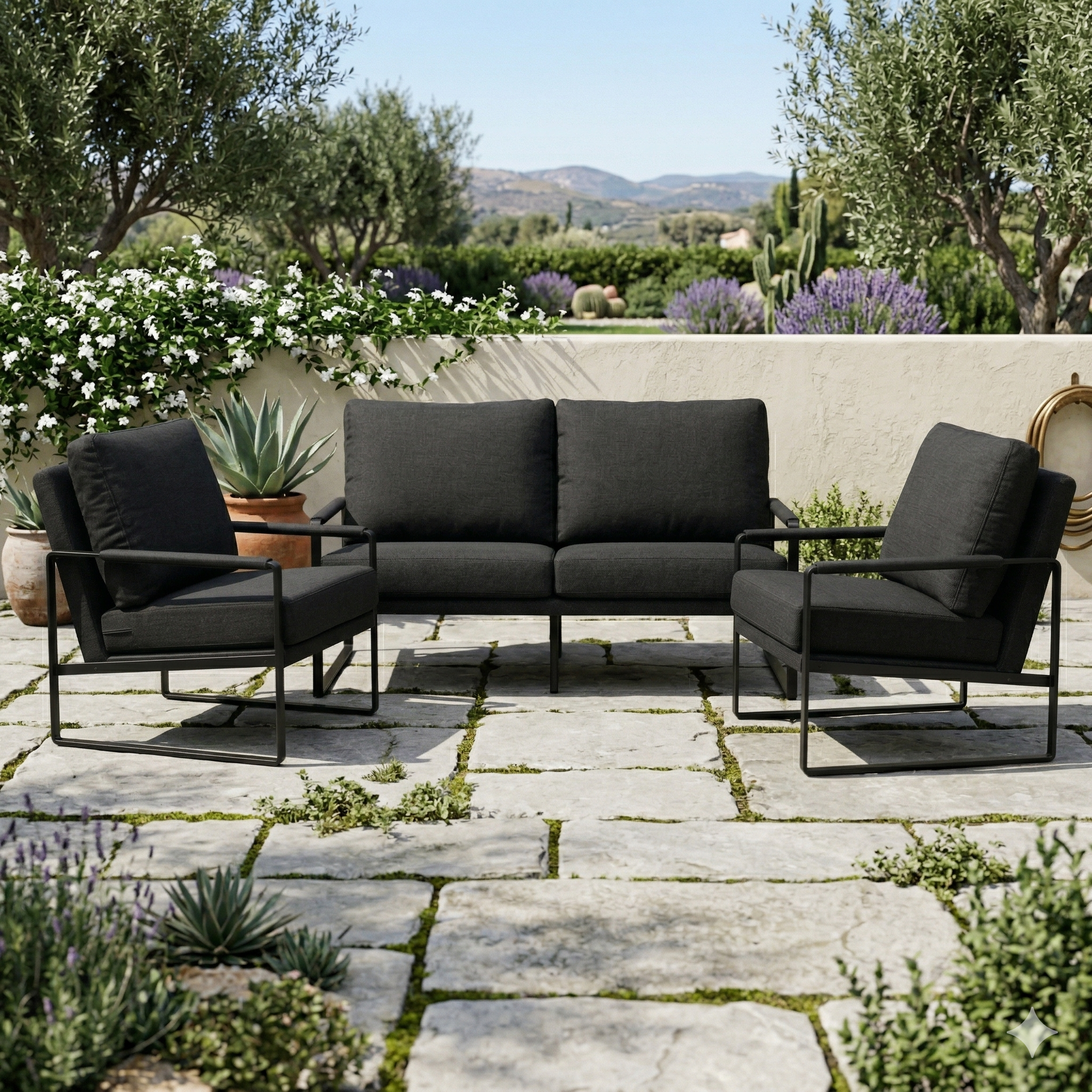 3-Piece Outdoor Patio Set with Comfortable Seating