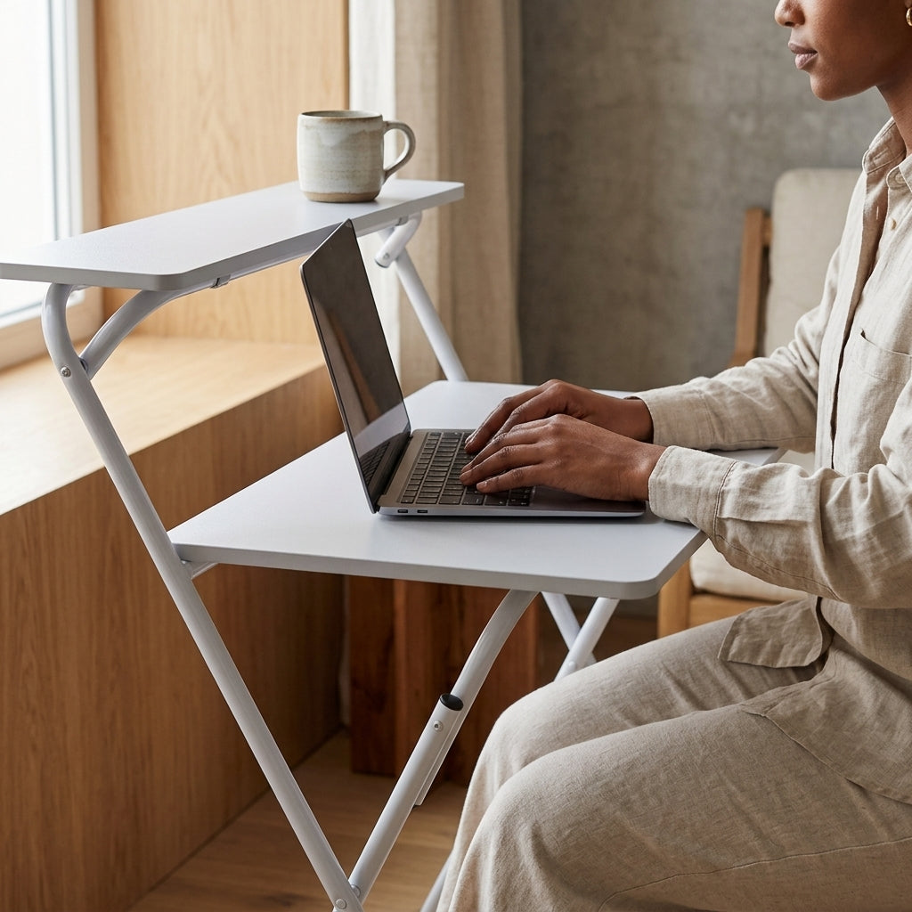 Metal Legs Folding Computer Desk for Home and Office
