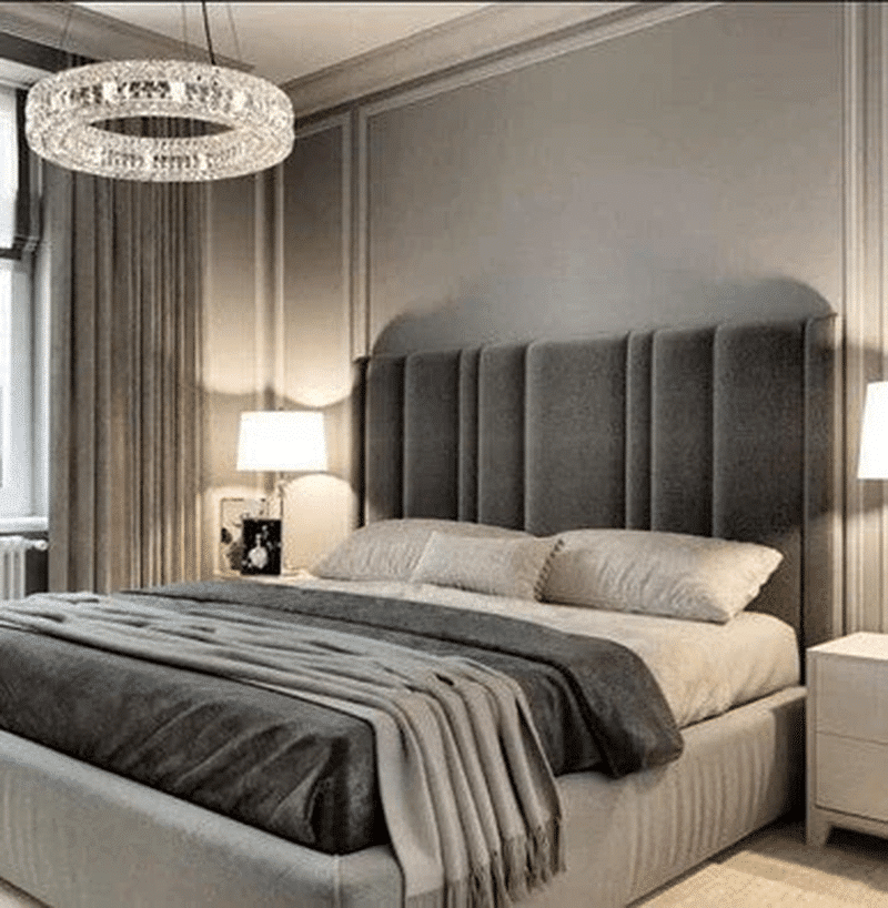 Serina Velvet Contemporary Bedroom Headboard