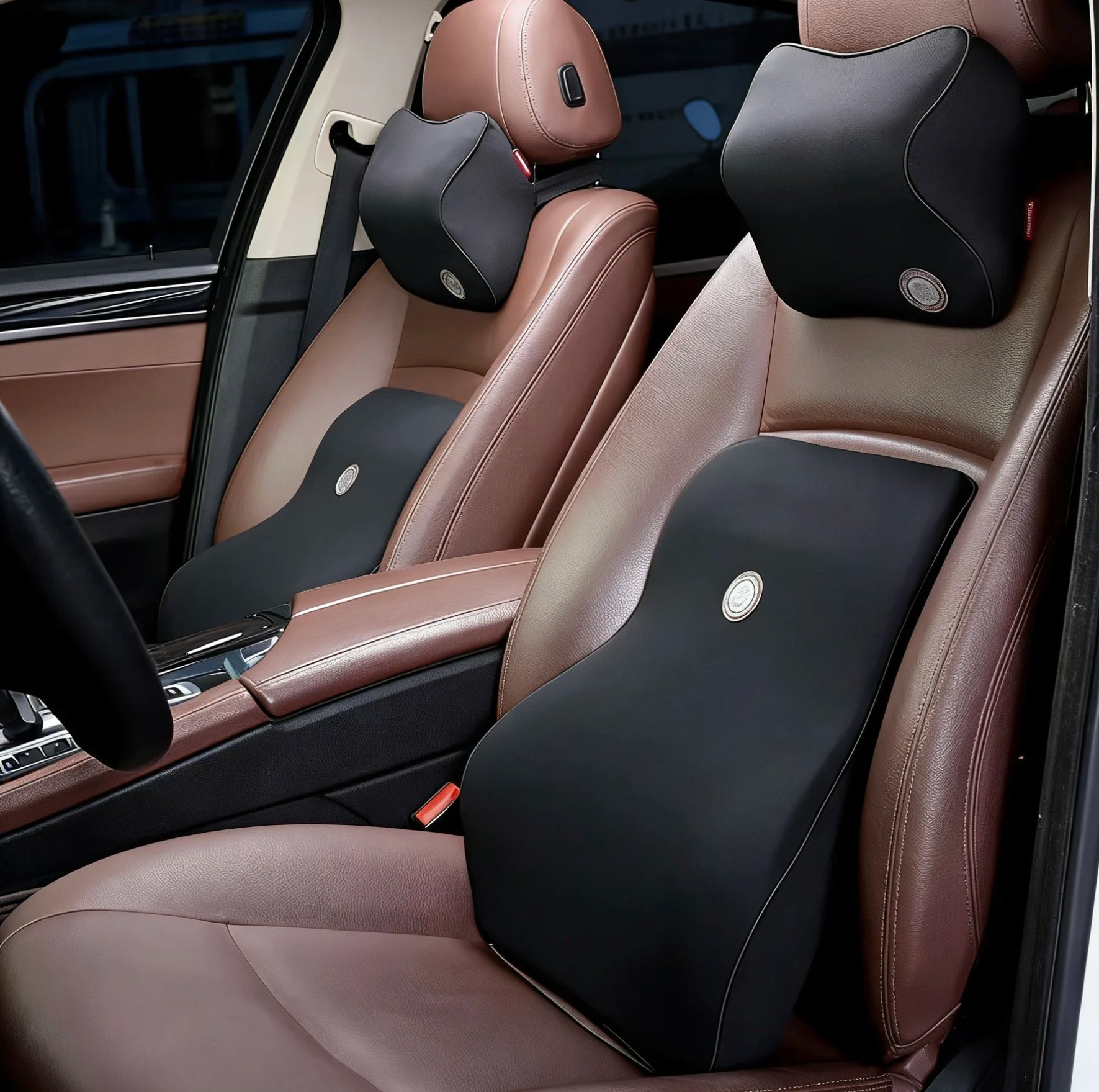 Memory Foam Car Headrest and Backrest Kit