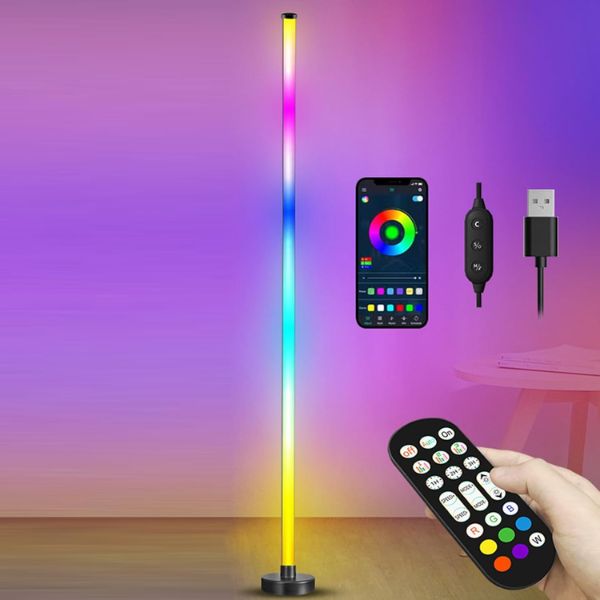 Smart RGB Corner Floor Lamp with Music Sync