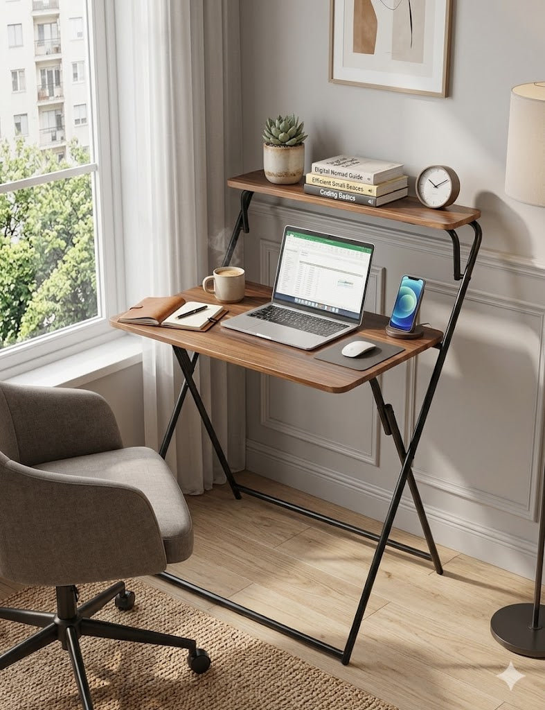Folding 2-Tier Wall Mounted Desk