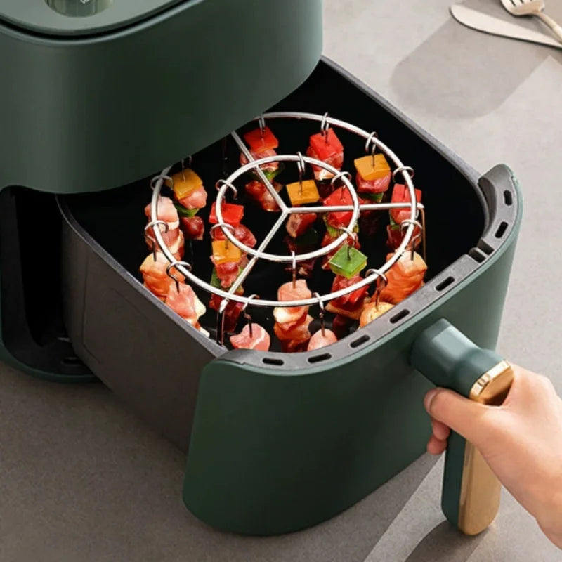 Air Fryer Barbecue Grill Rack and Skewer Set