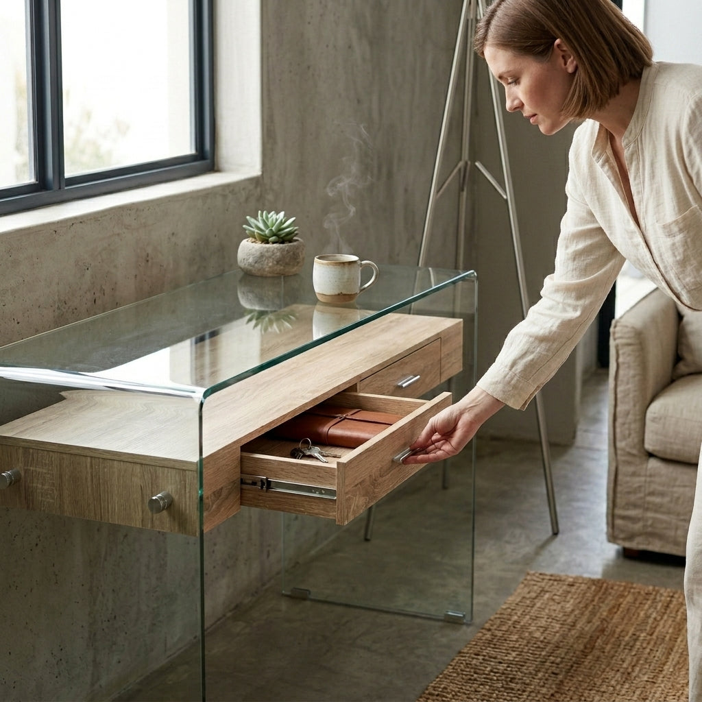 Tempered Glass Console Table - Modern Style for Your Home