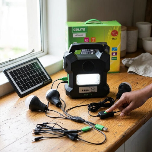 Portable Solar Lighting & Power Kit