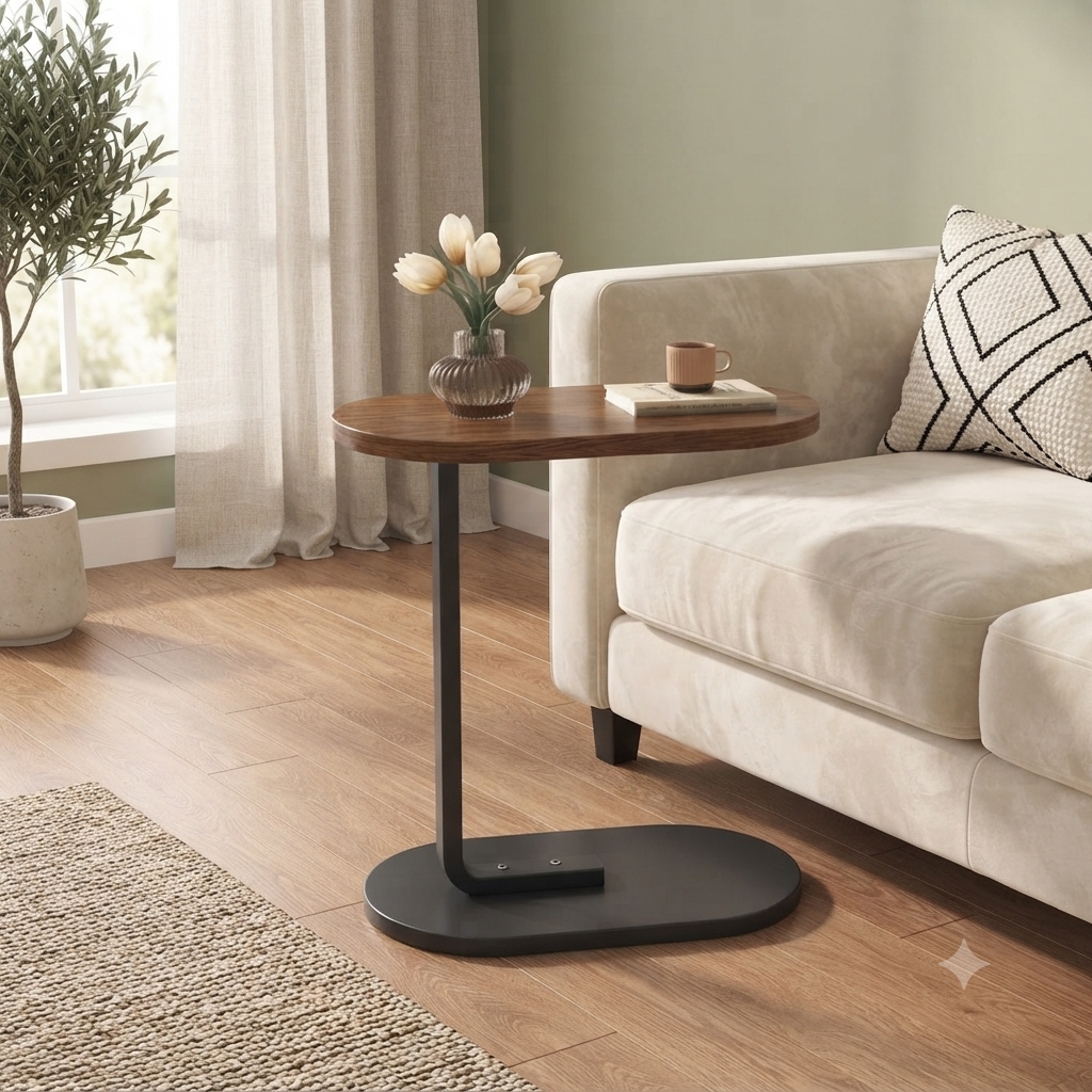 C Shaped Side Table