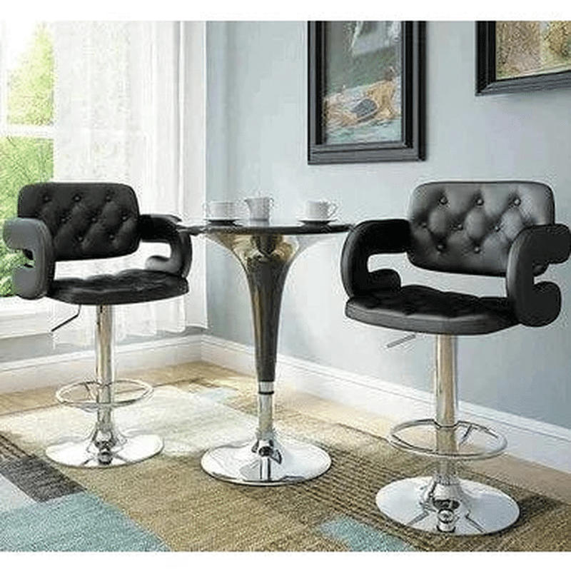 PU Leather Adjustable Bar Stool
