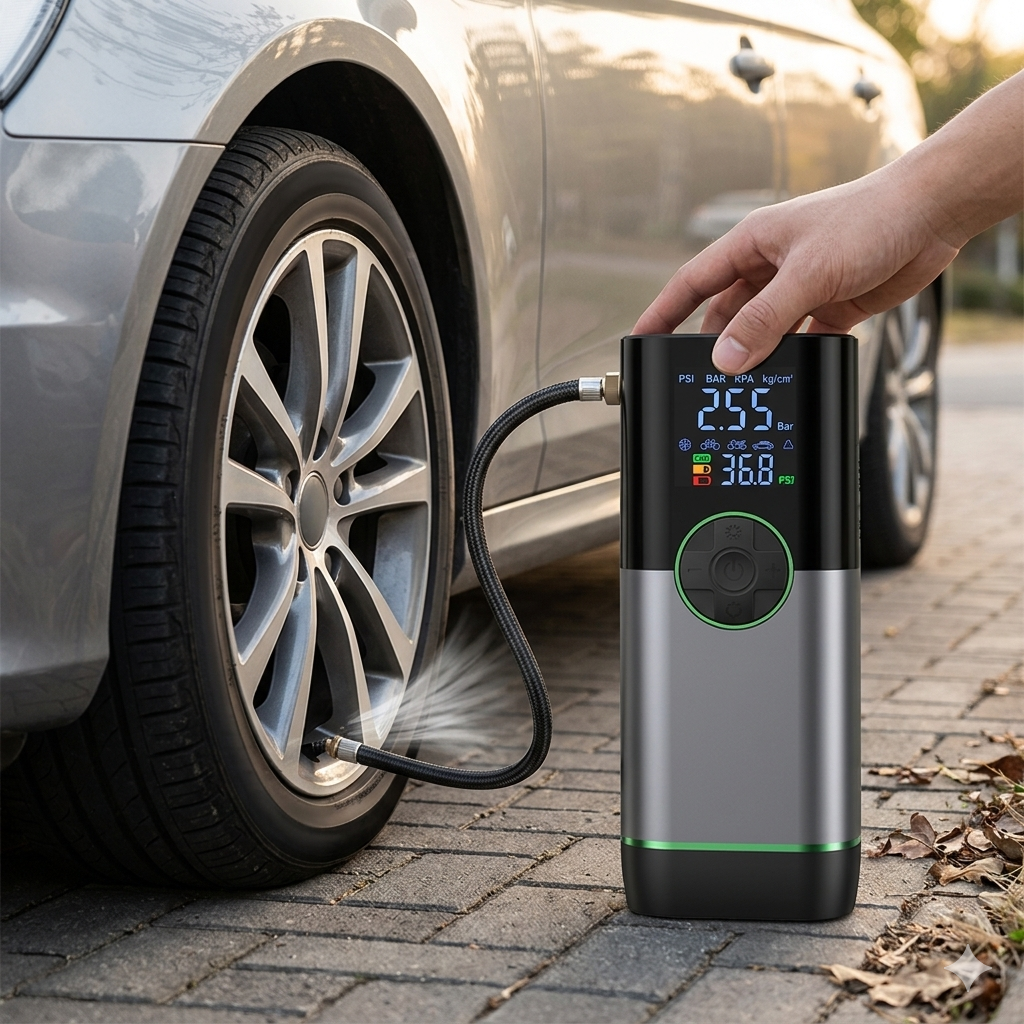 150PSI Dual-Screen Portable Air Compressor