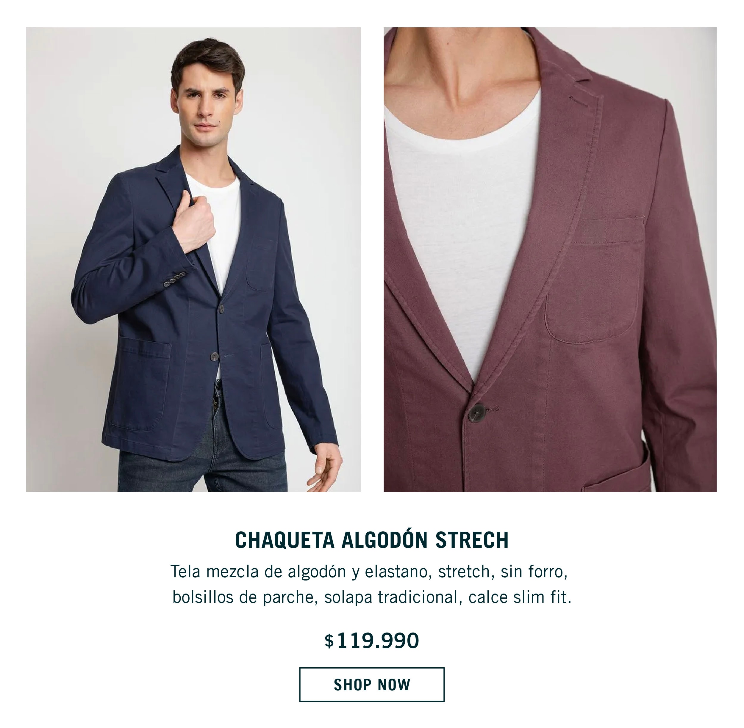 Chaqueta algodón strech