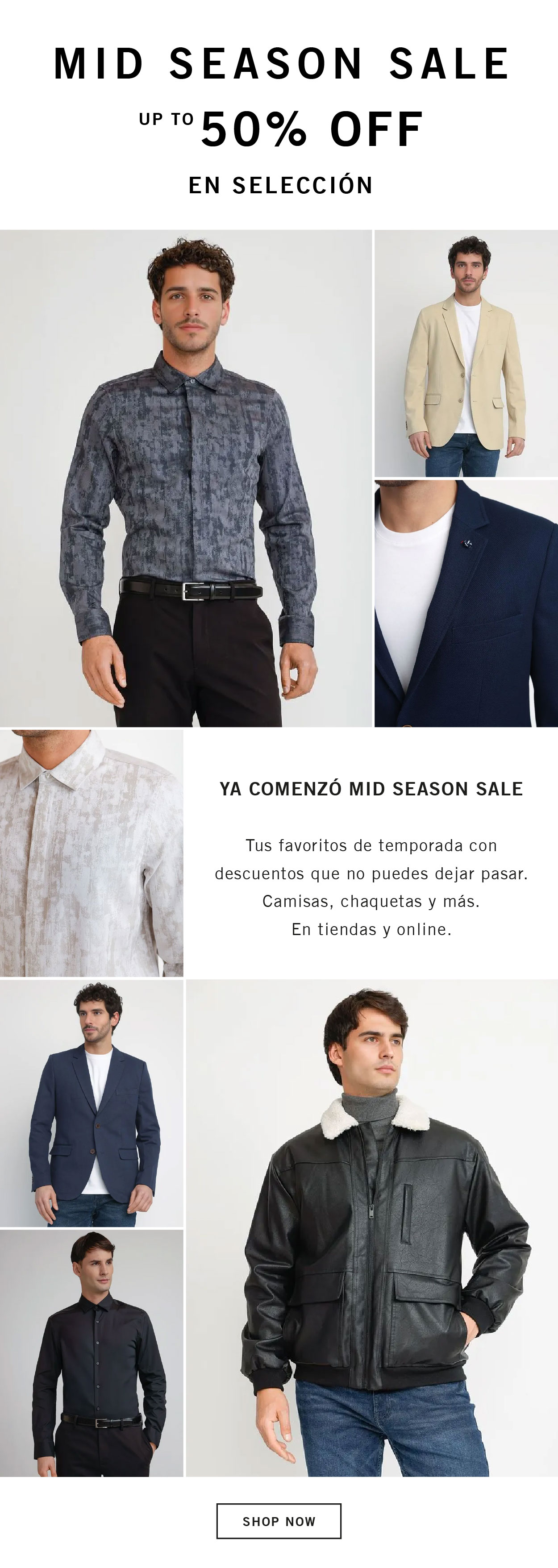 Mid Season Sale: Up to 50% off en selección