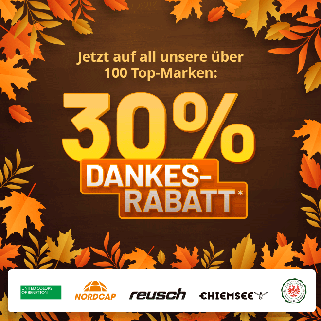 Kein Bild? Jetzt oben Link zu Darstellungsproblemen klicken! - 30% Dankes-Rabatt* auf ALLES!