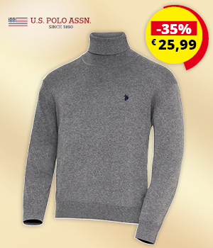 Kein Bild? Jetzt oben Link zu Darstellungsproblemen klicken! - U.S. POLO ASSN, Herren Strick-Rolli, grau
