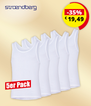 Kein Bild? Jetzt oben Link zu Darstellungsproblemen klicken! - stroendberg, 5er Pack Unterhemden, weiß