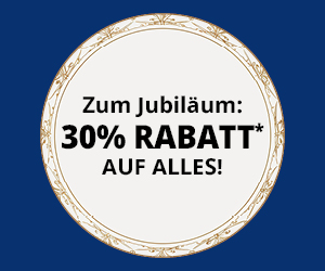 Kein Bild? Jetzt oben Link zu Darstellungsproblemen klicken! - Jubiläums-Rabatt: 30% Rabatt* auf alles! »