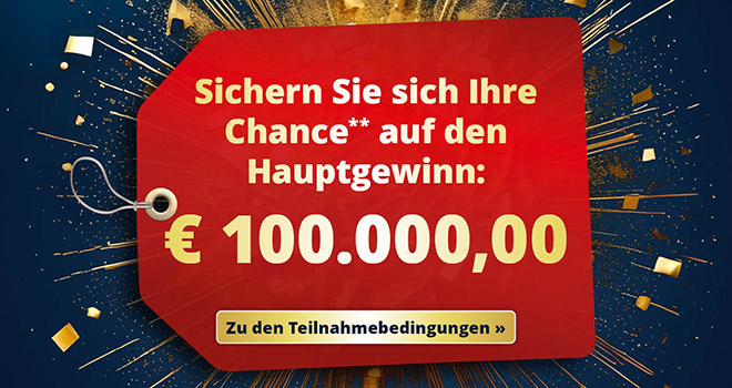 Kein Bild? Jetzt oben Link zu Darstellungsproblemen klicken! - Sichern Sie sich Ihre Chance auf den Hauptgewinn!