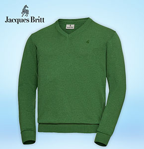 Jacques Britt Herren Pullover mit V-Ausschnitt