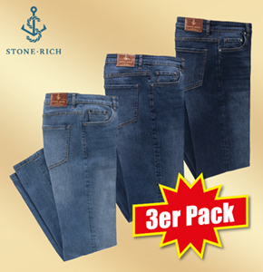 Stone Rich 3er Pack Herren Jeans