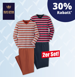 Franco Bettoni 2er Set Herren Pyjamas lang