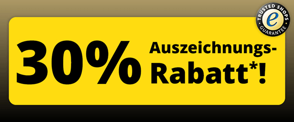 30%&nbsp;Auszeichnungs-Rabatt*!