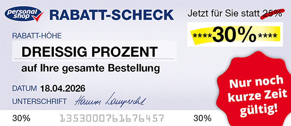 Exklusiv für Sie: 30% Rabatt* für Sie!