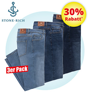 Herren 3er Pack Jeans Stone Rich