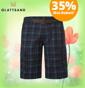 Glattsand Herren Cargo-Bermudas miz Gürtel