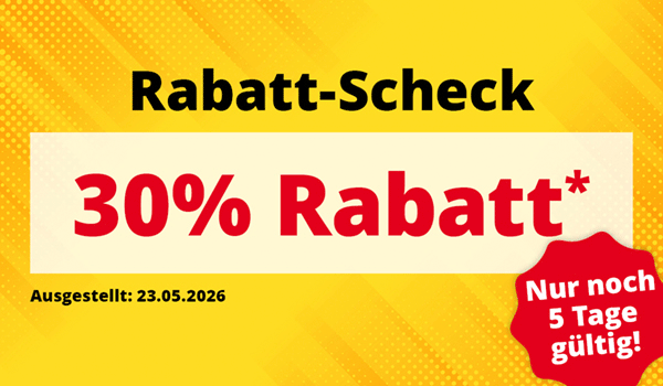30% Rabatt* auf alles sichern!