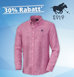 POLO SYLT Herren Baumwoll-Leinen-Mix Hemd langarm
