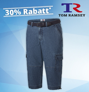 Tom Ramsey Herren Capri-Jeans mit G�rtel