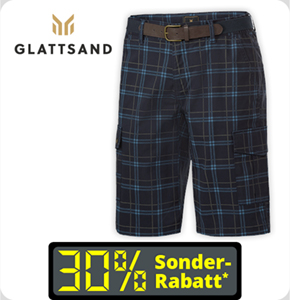 Glattsand Herren Cargo-Bermudas mit G�rtel