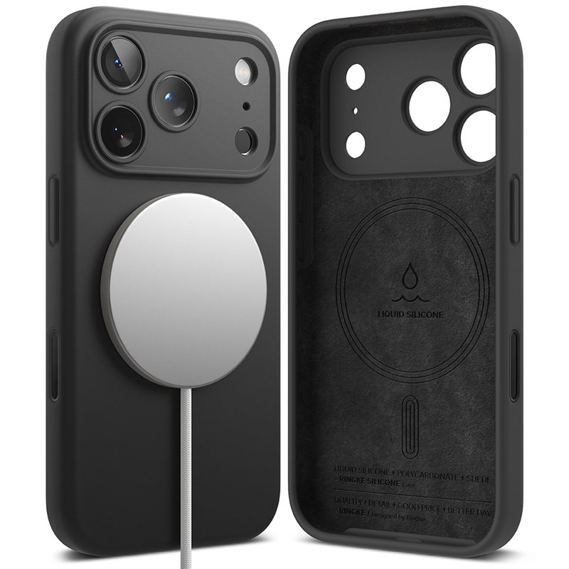 Image of Ringke Silicone Magnetic Case iPhone 17 Pro Black