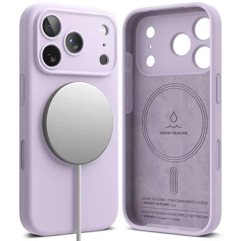 Image of Ringke Silicone Magnetic Case iPhone 17 Pro Light Purple