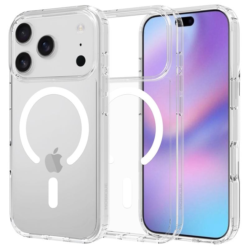 Image of Mobique Hybridskal MagSafe iPhone 17 Pro Genomskinlig