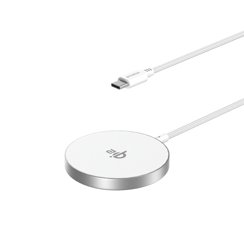 Image of Mobique Qi2 Magnetisk Trådlös Laddare 15W vit