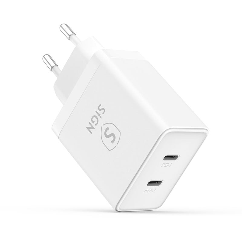 Image of SiGN Dual USB-C PD Laddare 40W Vit
