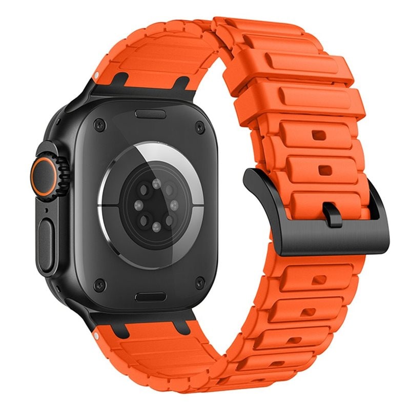 Image of Tough Silicone Strap Apple Watch Ultra 49mm 3rd Gen Orange