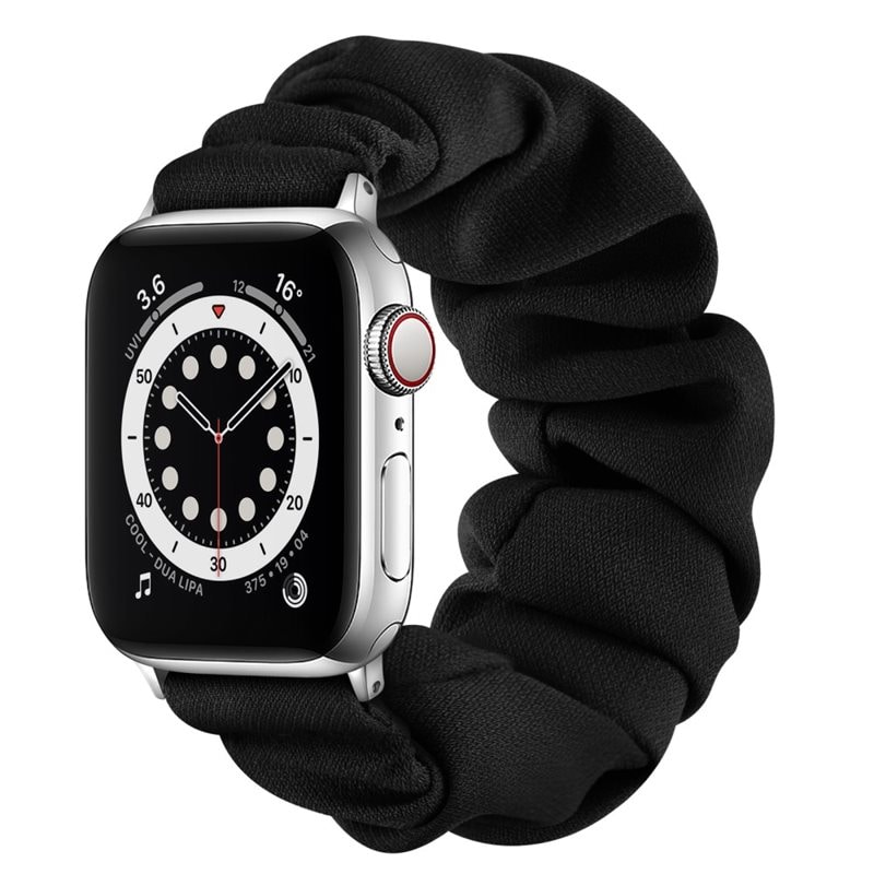 Image of Scrunchie Armband Apple Watch SE 40mm svart/silver