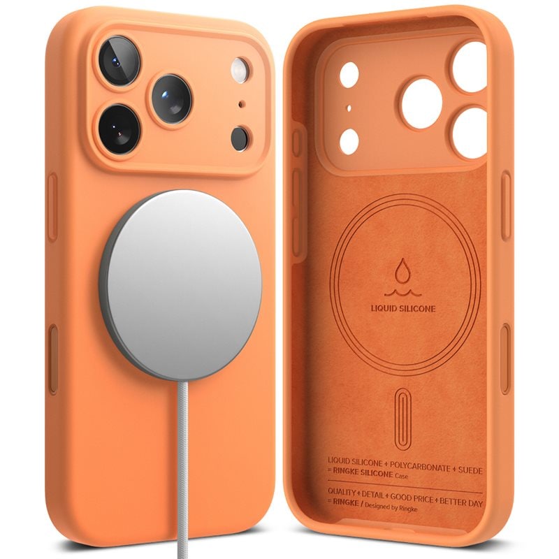Image of Ringke Silicone Magnetic Case iPhone 17 Pro Tangerine