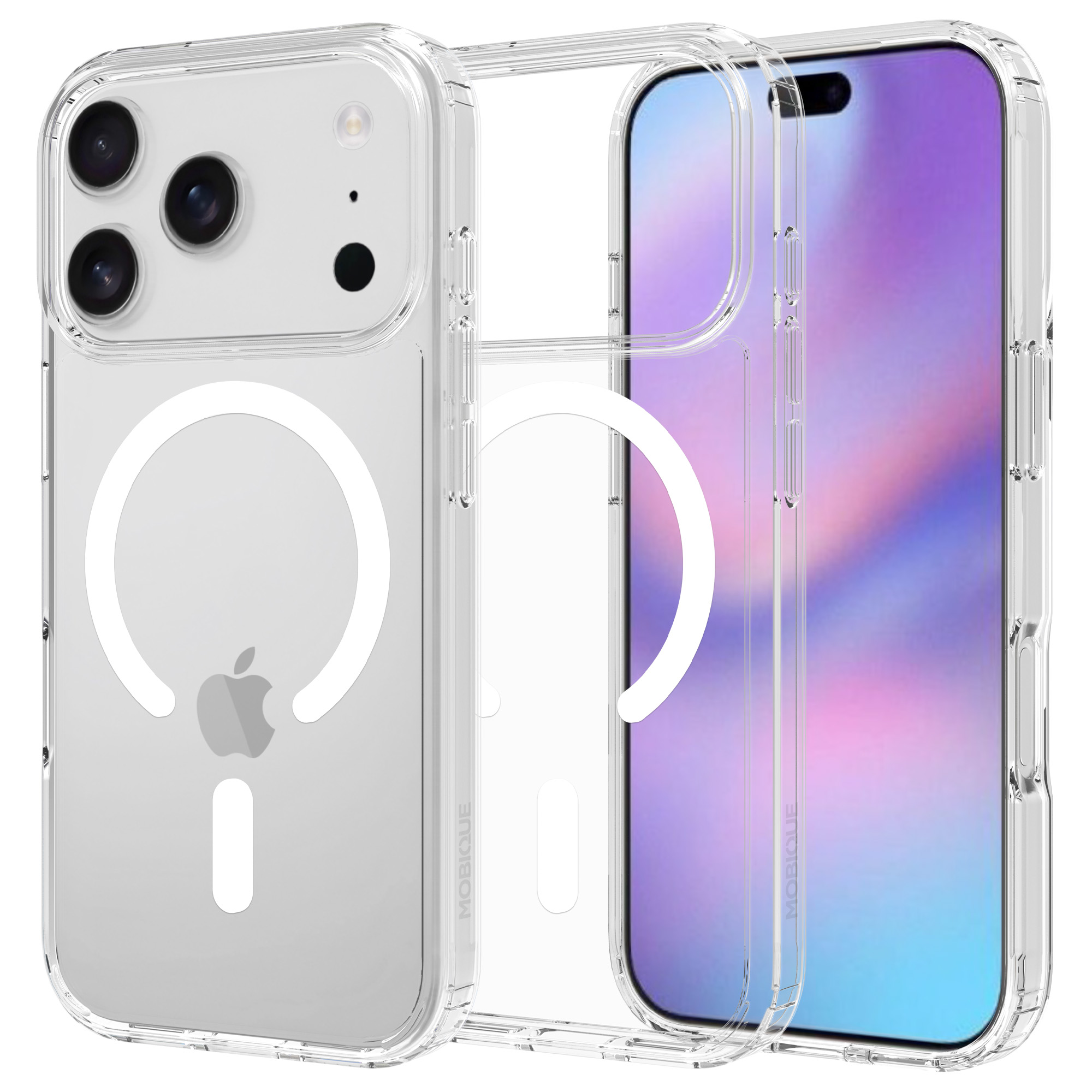 Hybridskal MagSafe iPhone 17 Pro Genomskinlig