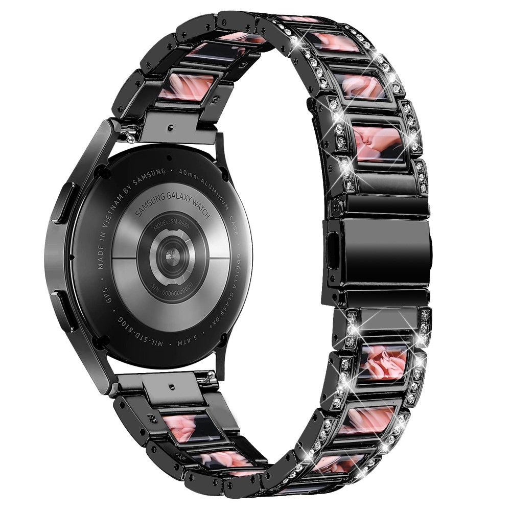 Diamond Bracelet Samsung Galaxy Watch 7 40mm Svart Blossom