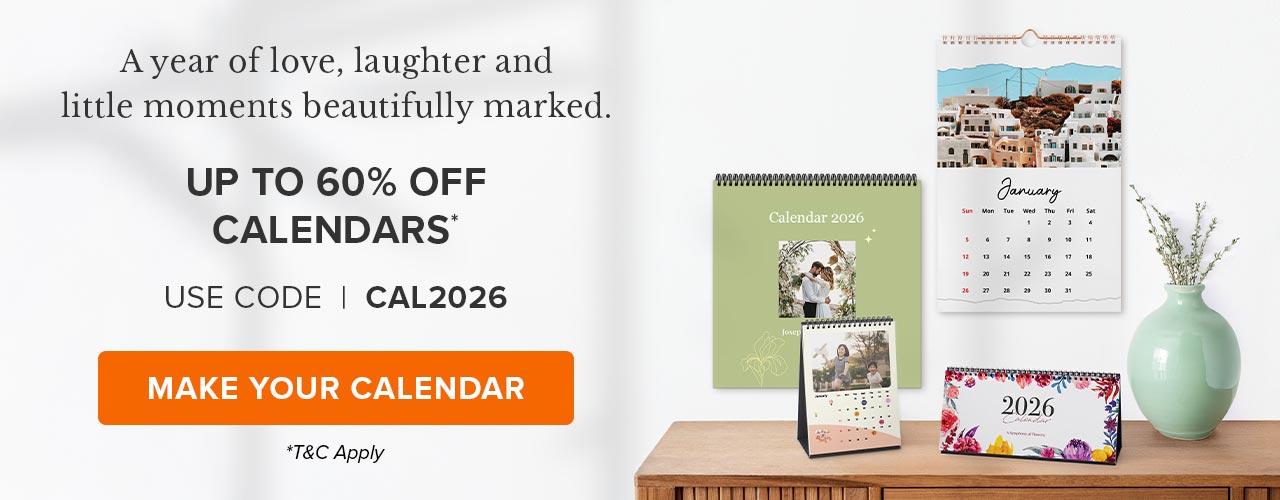 UP TO 60% OFF CALENDARS*