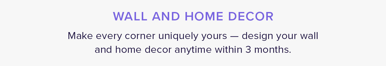 Wall & Home Decor Prepaid Promo