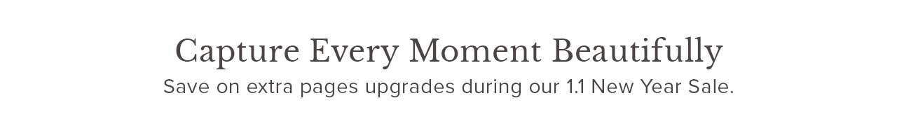 Save on extra pages upgrade on your photobook